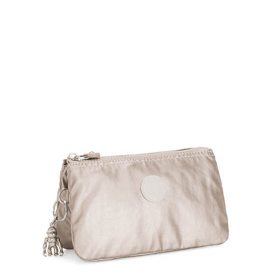 Kipling Creativity Large Metallic Påse Beige | SE 1503EB